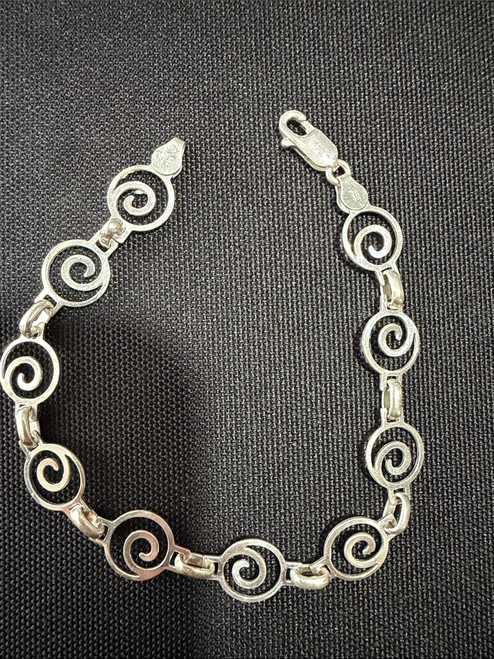 Mexican Silver Spiral Link Bracelet - Women Jewelry